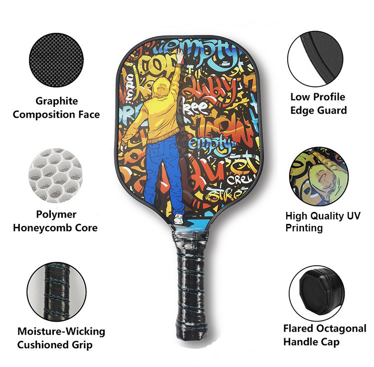 Hard EVA Women'S Pickleball Paddles Sports 3K Carbon Racket Pickle Ball Paddle