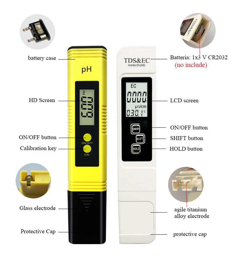 ODM Supported High Accuracy Pen Type pH TDS Meter with Temperature and TDS Measurement