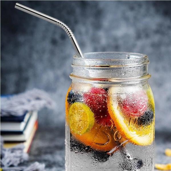 Stainless steel rainbow colored metal straws for drinking,FDA Approved Folding