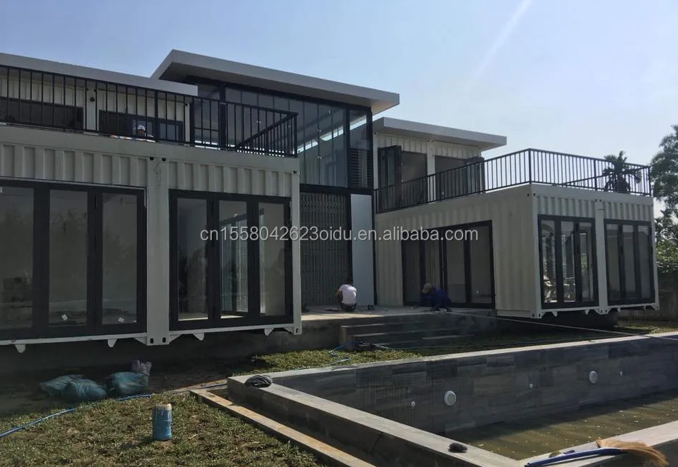 Galvanized Steel Square Tubes Customizable Prefabricated Container for Family Living or Office Combination Solution