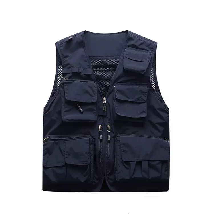 Summer Fashion Men&prime; S Photographer Waistcoat Mesh Many Pocket Vest