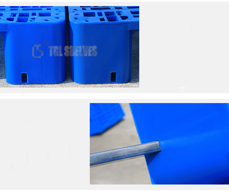 Heavy Duty Blue Euro Pallets , Plastic Export Pallets 1300mm×1100mm×155mm