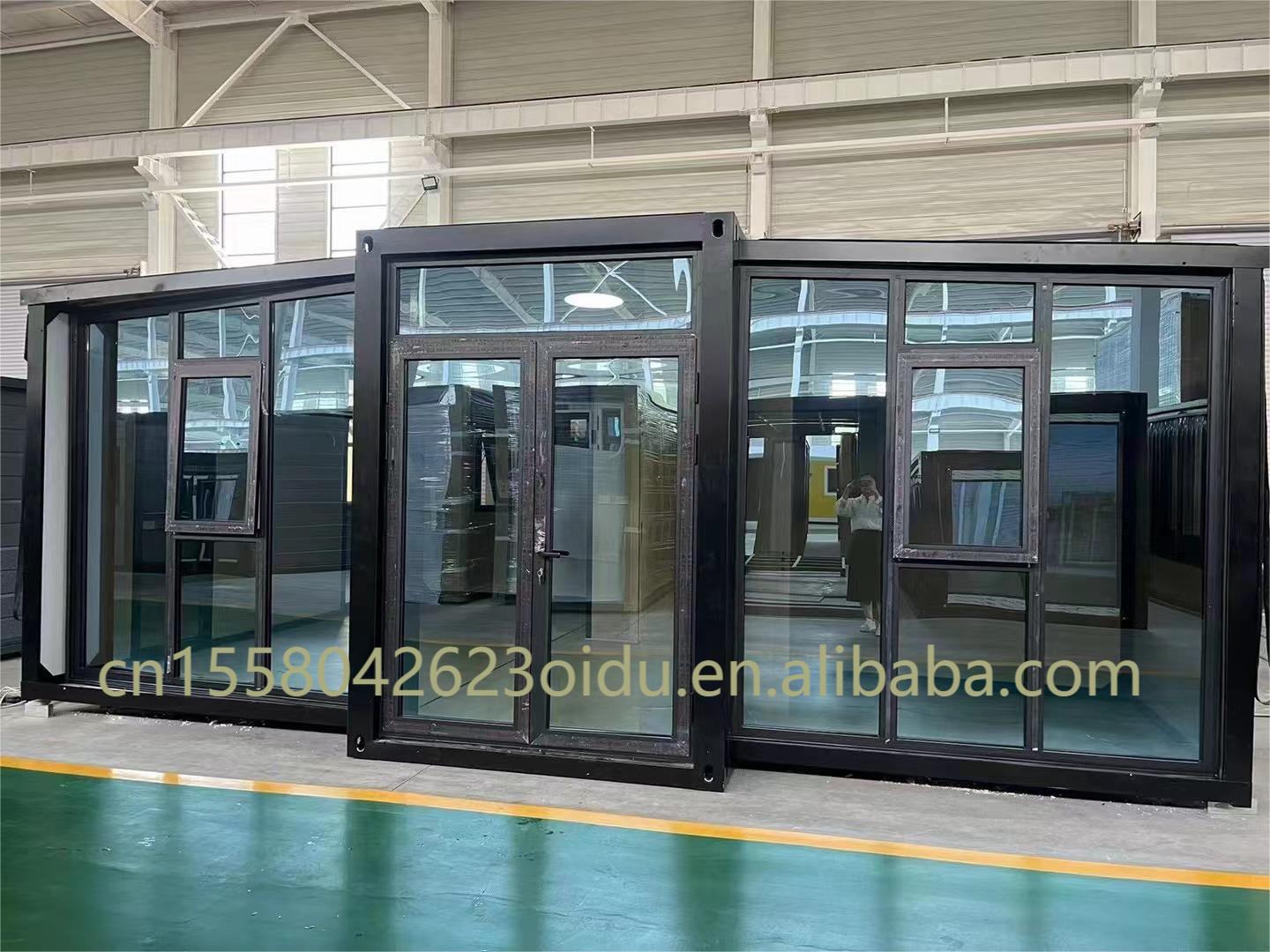 Residential or Office 20ft Expandable Container House with Two Bedrooms and Aluminum Alloy Windows in Modern Style