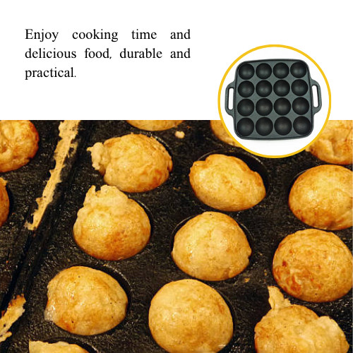 BSCI SGS Cast Iron Grill Griddle Takoyaki Grill Pan For Stovetop