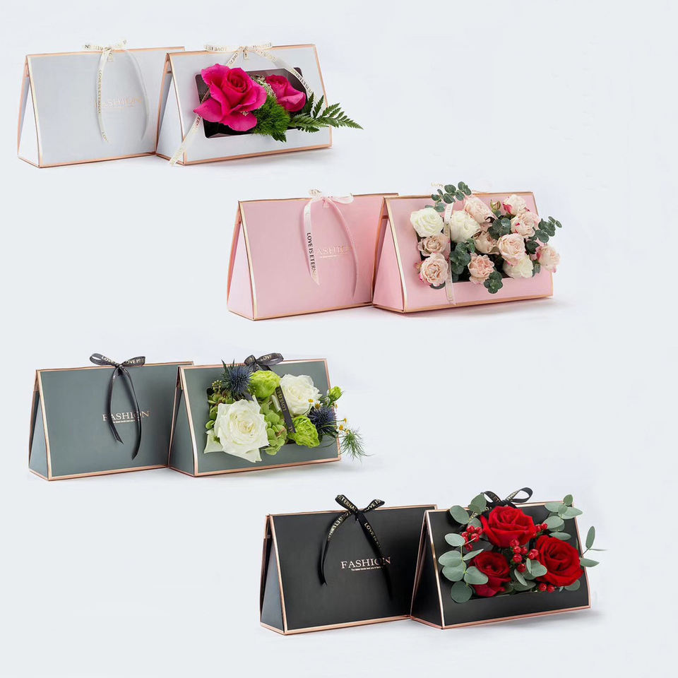 Custom Order Luxury Colorful Rigiding Paper Flower Gift Box With Logo Personalization