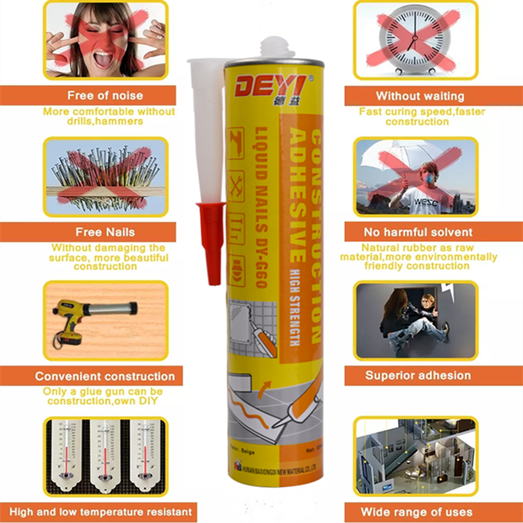 Multipurpose White 22.8g Nail Free Sealant Liquid Glue For Towel Hook Multipurpose