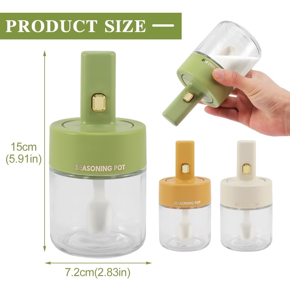 3 Pack Extendable Spoon 250ml Plastic Spice Tools Pp Seasoning Bottle