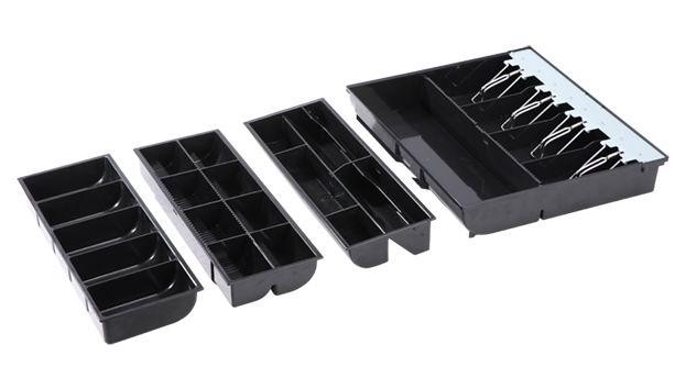 White POS / ECR Manual Cash Drawer , Portable Lockable Cash Box With Slot
