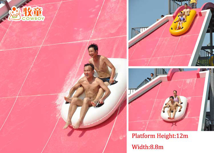 Amusement Water Park Fiberglass Water Slide Smooth Corrosion Resistance