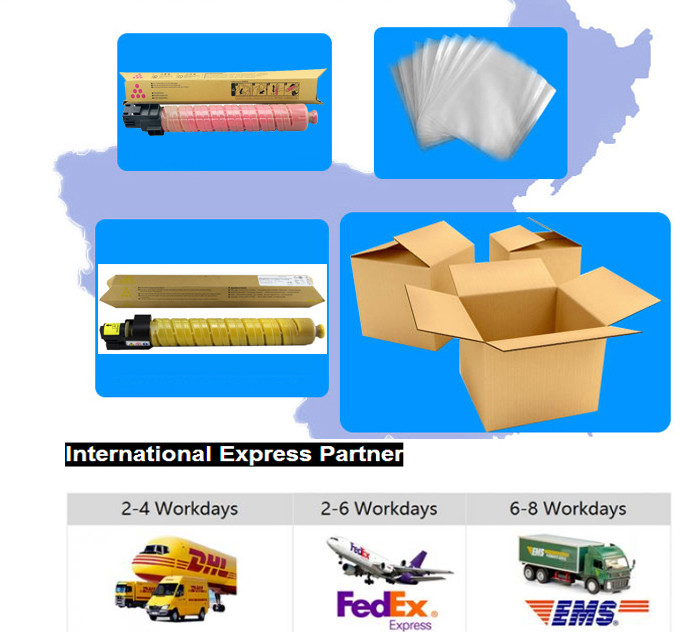 Yellow Ricoh Toner Cartridge , Compatible Aficio MPC 2800 MPC3300 Copier Toner Cartridges