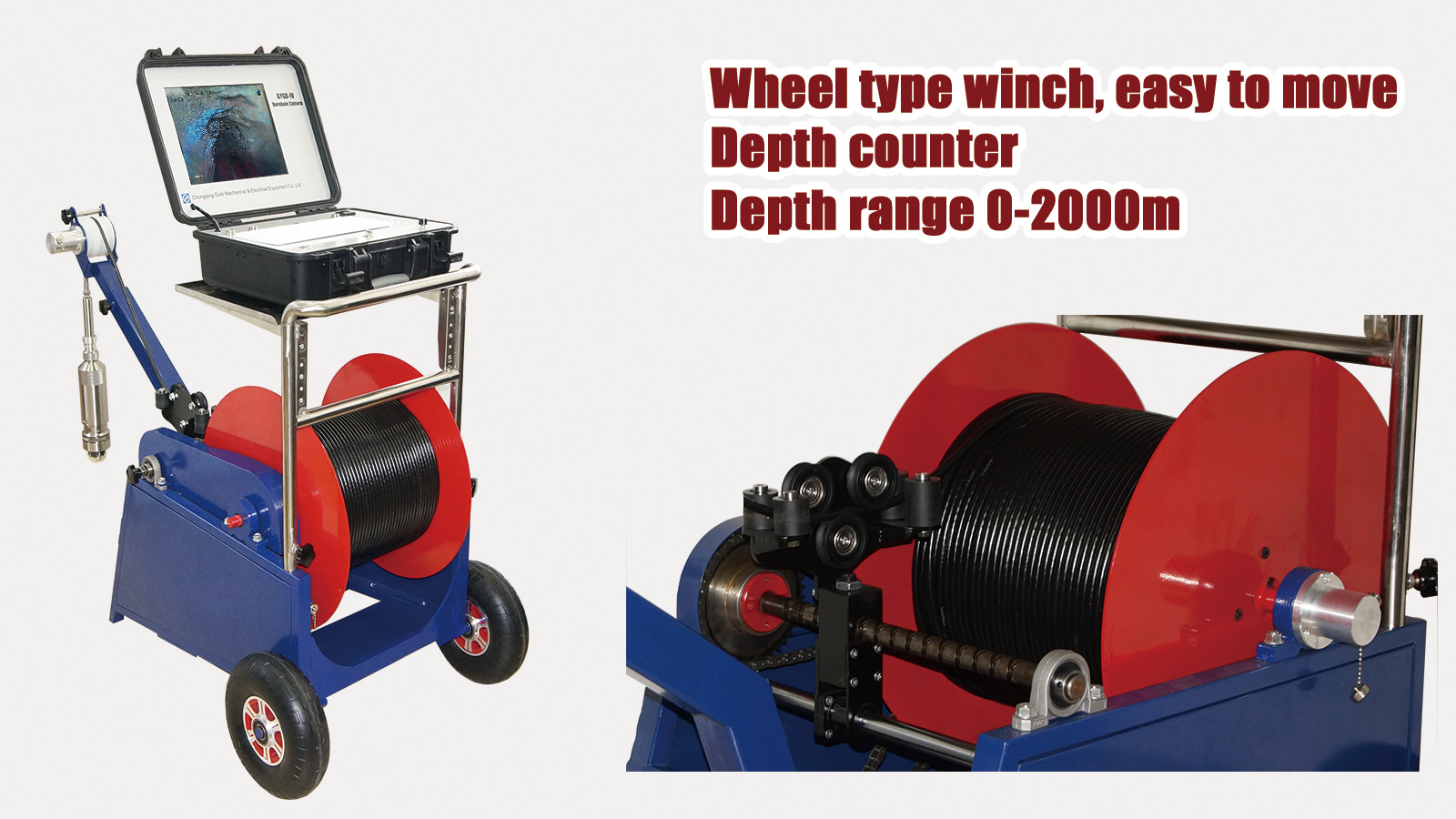 12-Inch Underwater Borehole Inspection Camera For Underground Detection