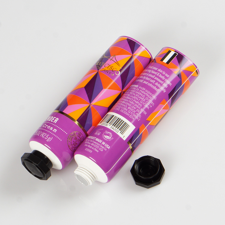 50ml Hand Cream Sun Blocking Plastic Squeeze Cosmetic Soft Tube With Flip Top Cap