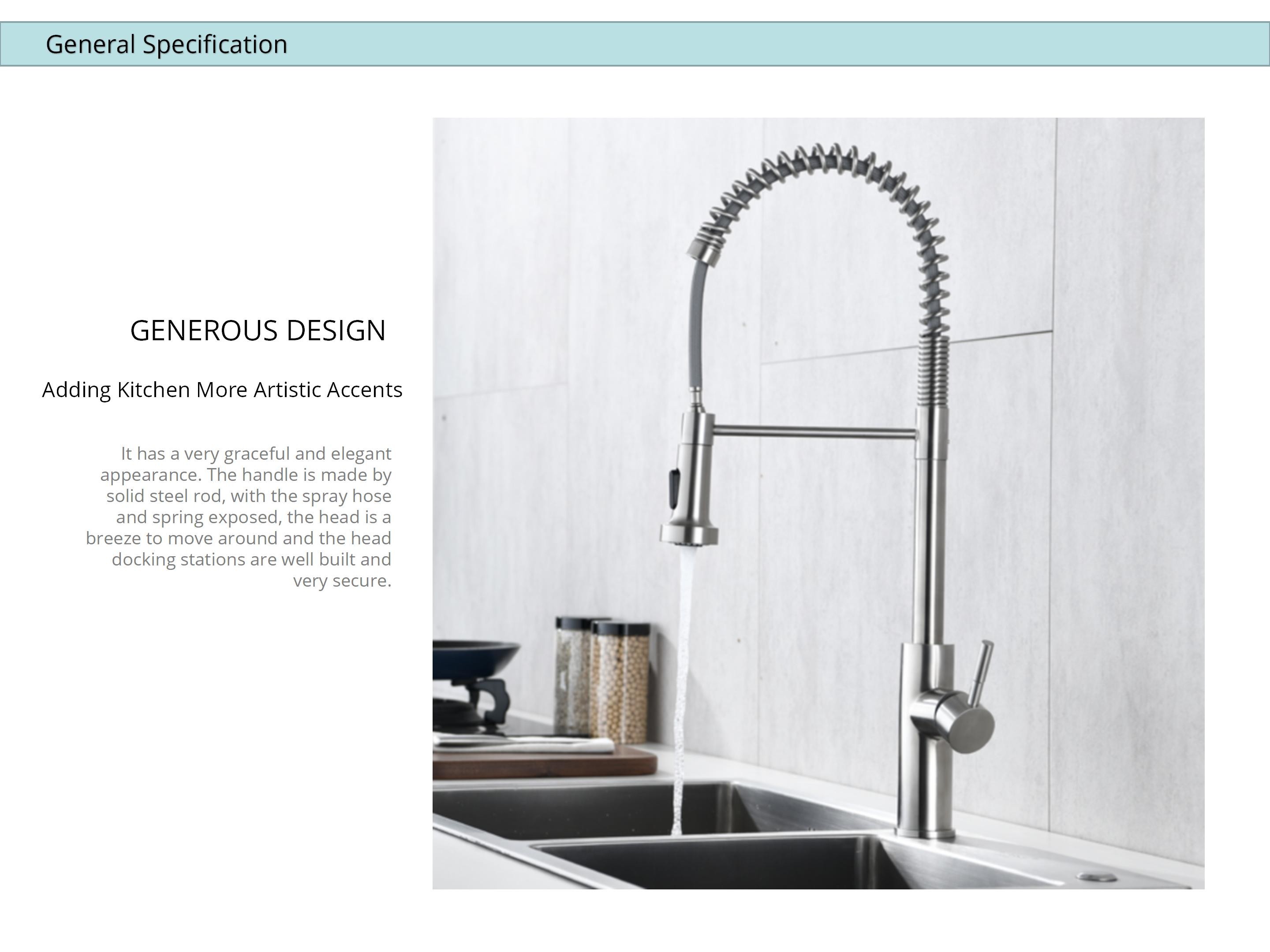Extendable Automatic Sensor Kitchen Faucet