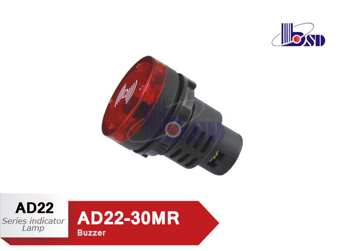 Buzzer Red Panel Mount Led Indicator Lights Small Volume Long Service Life