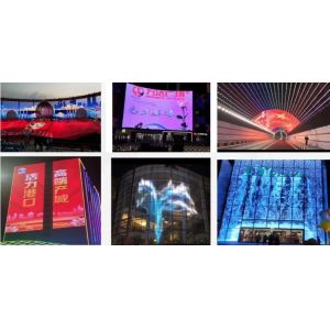 Flexible Led Screen High Transparency Mesh Led Display Curtain Screen Customized