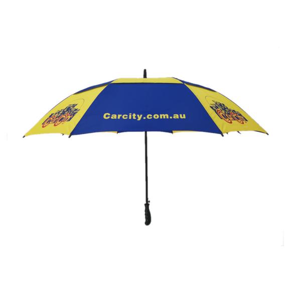 30 Inch Air Vent Double Canopy Golf Umbrella Windproof With Full Silk Screen