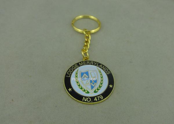 Mini Promotional Keychain for School , Customized Antique Silver Baseball Key