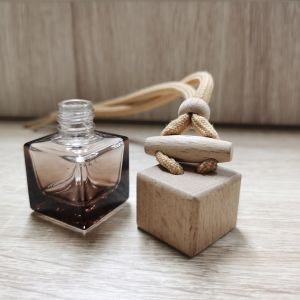 7ml New Color Hanging Fragrance Diffuser Car Pendant Perfume Square Wooden Cap