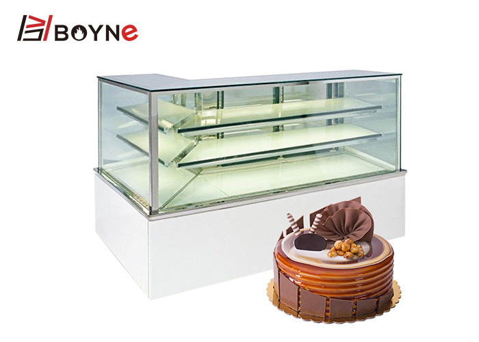 2 Layer L Type Cake Display Case Refrigeration Socep Compressor
