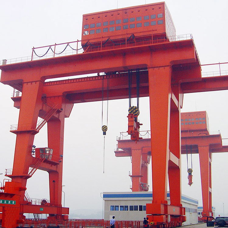 5T MH Type Double Girder Gantry Crane Electric Rail Mobile With Hoiest