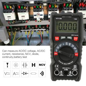 Habotest HT113B Digital Multimeter DMM with True RMS 600V AC DC and 10A Current