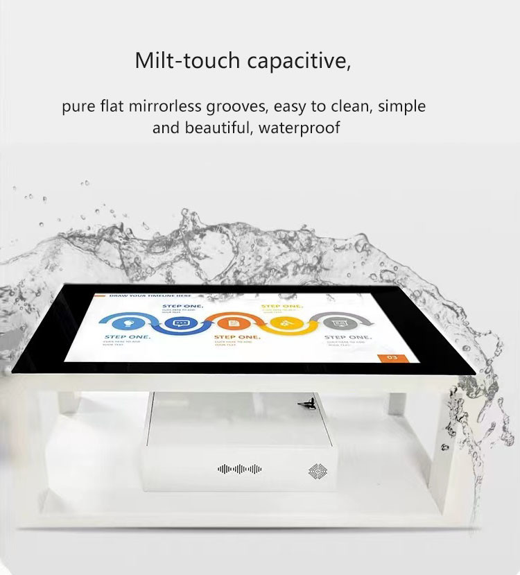 High Brightness 43inch Android Smart Table Touch Screen Panel With RK3288 CPU 16 9 W H Aspect Ratio