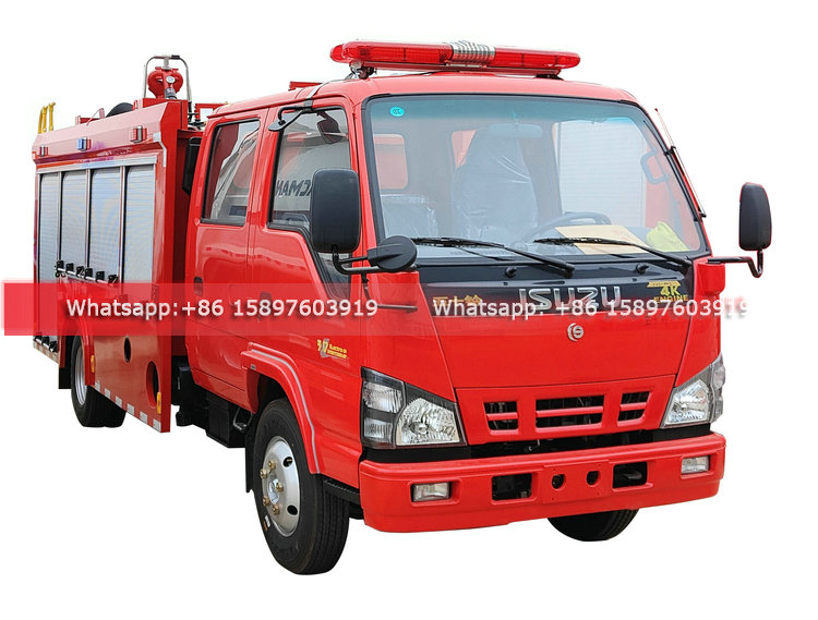 Cheaper Price NKR ISUZU Mini Fire Truck 3Tons Water Tanker Fire Fighting Truck for Sales