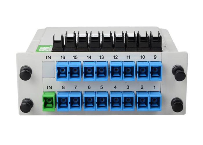 SC UPC 1x16 Splitter Box For Fiber Optic Cable, Cassette Plc Fiber Optic Splitter