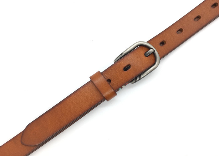 Western Design Women's Fashion Leather Belts For Pants Alloy Buckle Wide 1 Inch