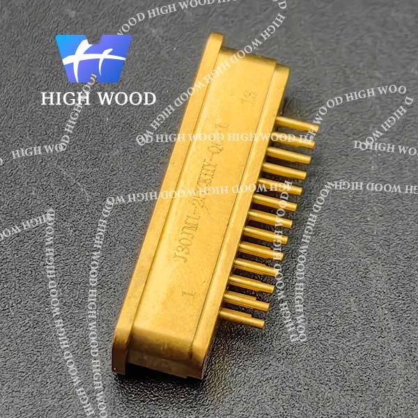 J30J SERIES Glass Sintered Gas Sealed Rectangular Electrical Connector , J30JM1-25ZKHY-Q6-1