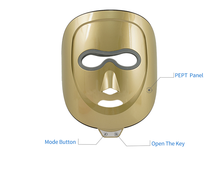 Customized Photon Light Facial Beauty Device 3 Color LED Mask