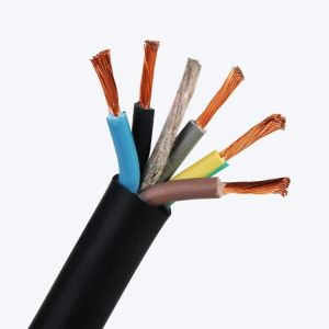 Durable H07RN-F Rubber Flexible Cable CPE Jacket Single Core To 5 Core Rubber Cable