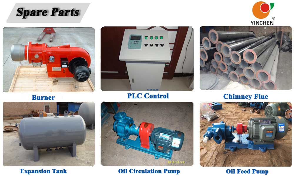 Yinchen Factory Produce YLW/YHW 1.25-3.5 mw horizontal coal fired thermal oil boiler
