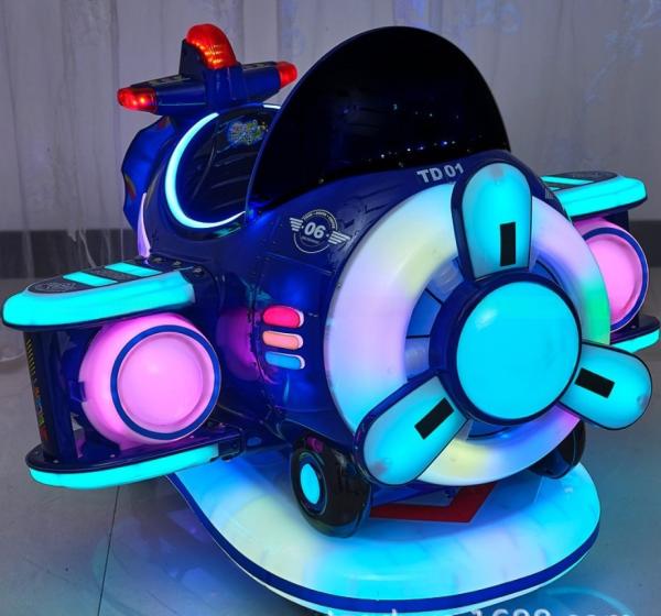 Amusement park coin pusher kids rides game machine happy airplane rocking car
