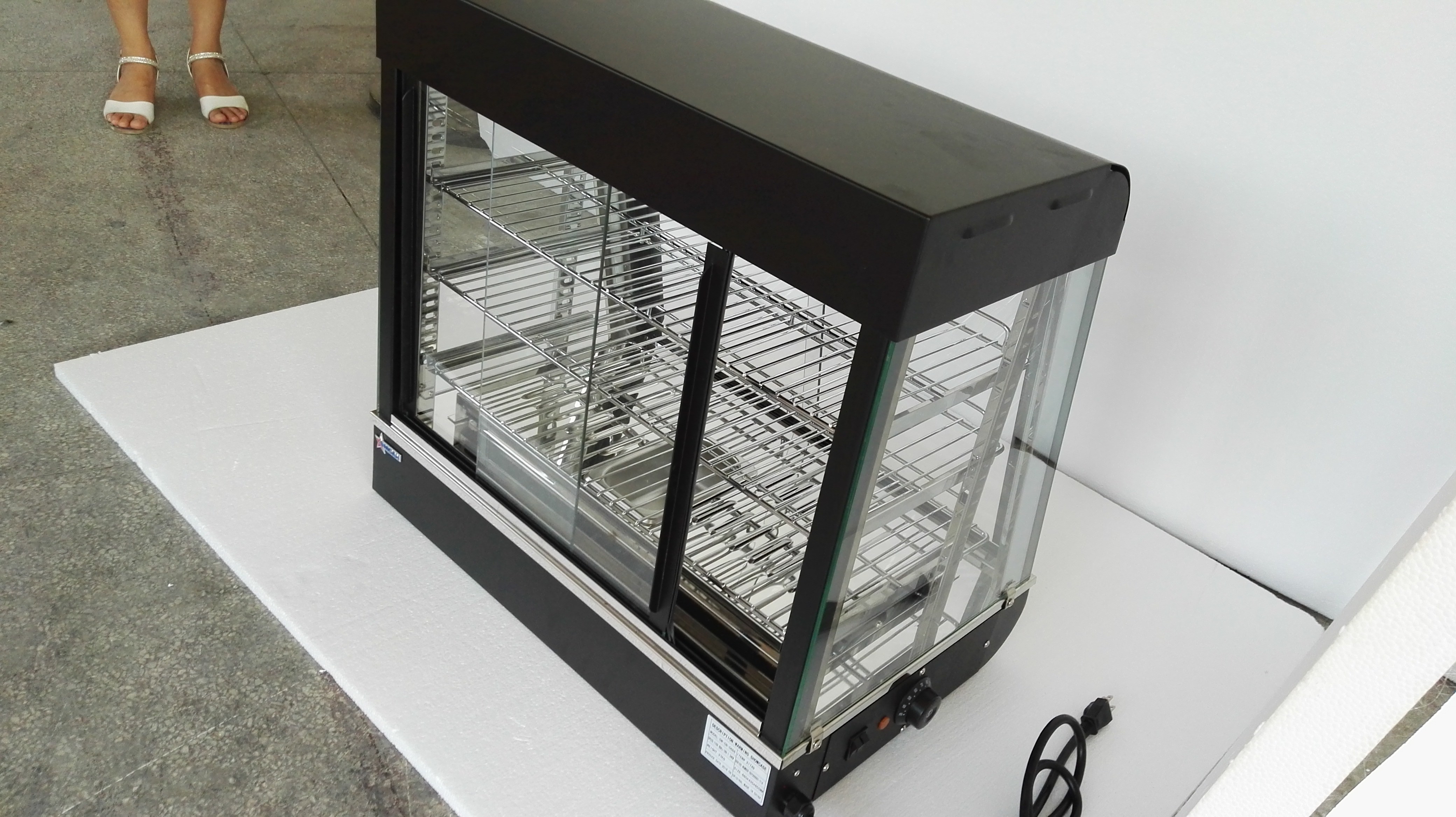 Small Electric Glass Door Commercial Food Warmer Holding Cabinet