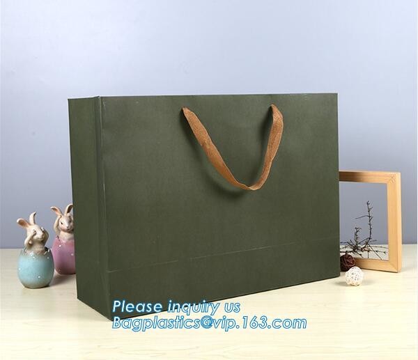 Luxury paper bags with handles Different Sizes,250gsm art paper shopping carrier bag custom printing with handle rope