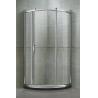 Buy cheap Chromed Aluminum Round Shower Screens Tempered Glass With Big Brass Wheel from wholesalers