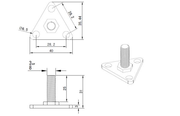 White Wire Shelving Parts , SS 304 Adjustable Leveling Bolt Down Foot For 1"