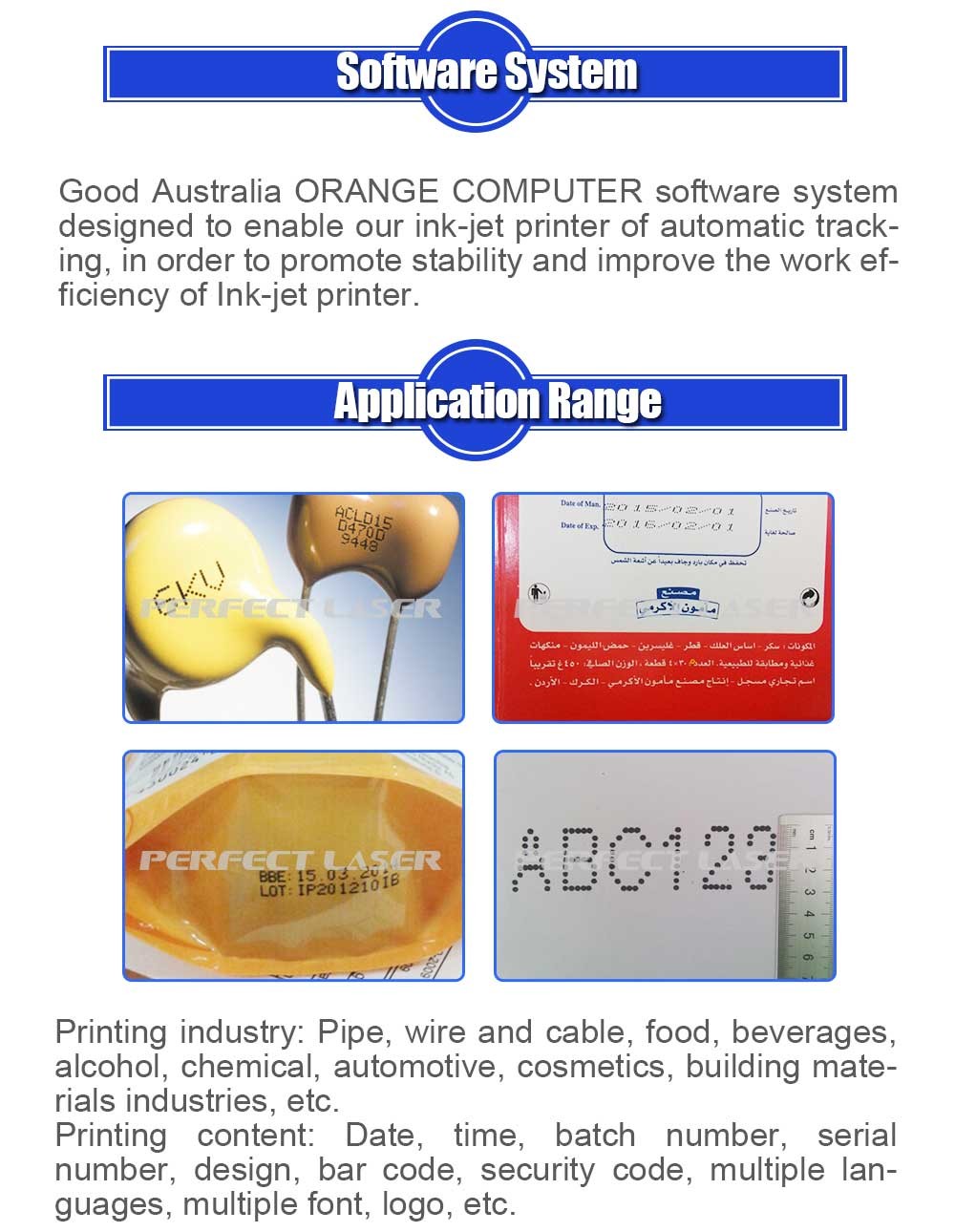 Expiration Date Time Batch Number Industrial Inkjet Printer / Inkjet Coding Machine
