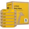 Buy cheap OEM Biodegradable Bamboo Wipes Fragrance Free Wet Wipes 18*20cm 60PCS from wholesalers
