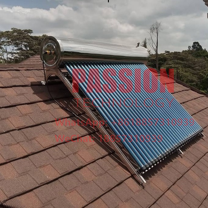 Non Pressurized Thermal Solar Water Heater With Galvanized Steel Tank And Copper Heat Pipe