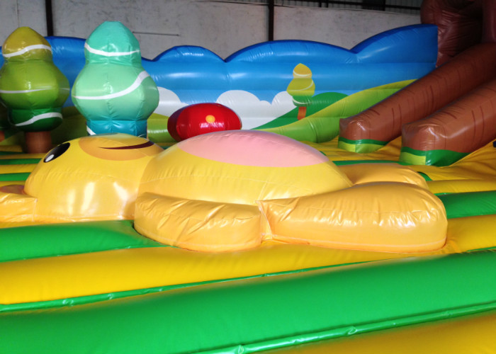 Adorable Bear Inflatable Fun City Amusement Park Big Farmland For Kindergarten Baby