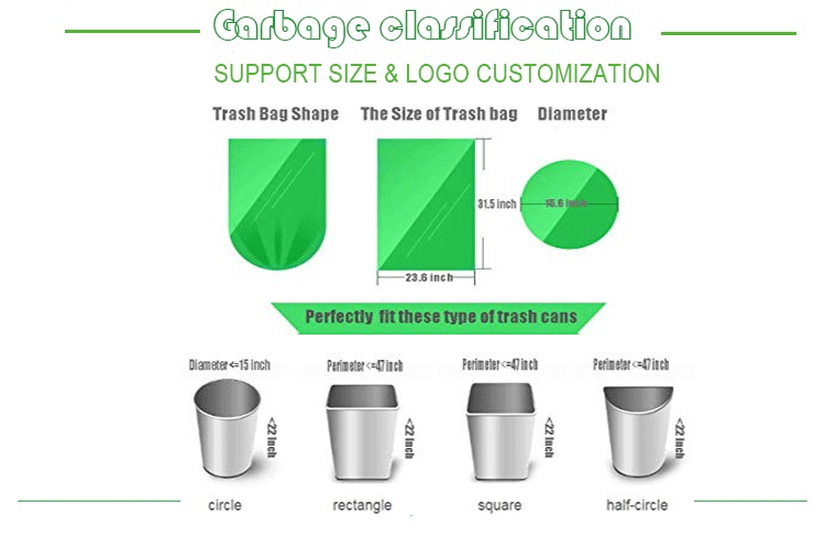 Biodegradable Plastic Pet Trash Bag, PBAT Compostable Bag in rolls, Compostable t-shirt bag, degradable bag manufacturer