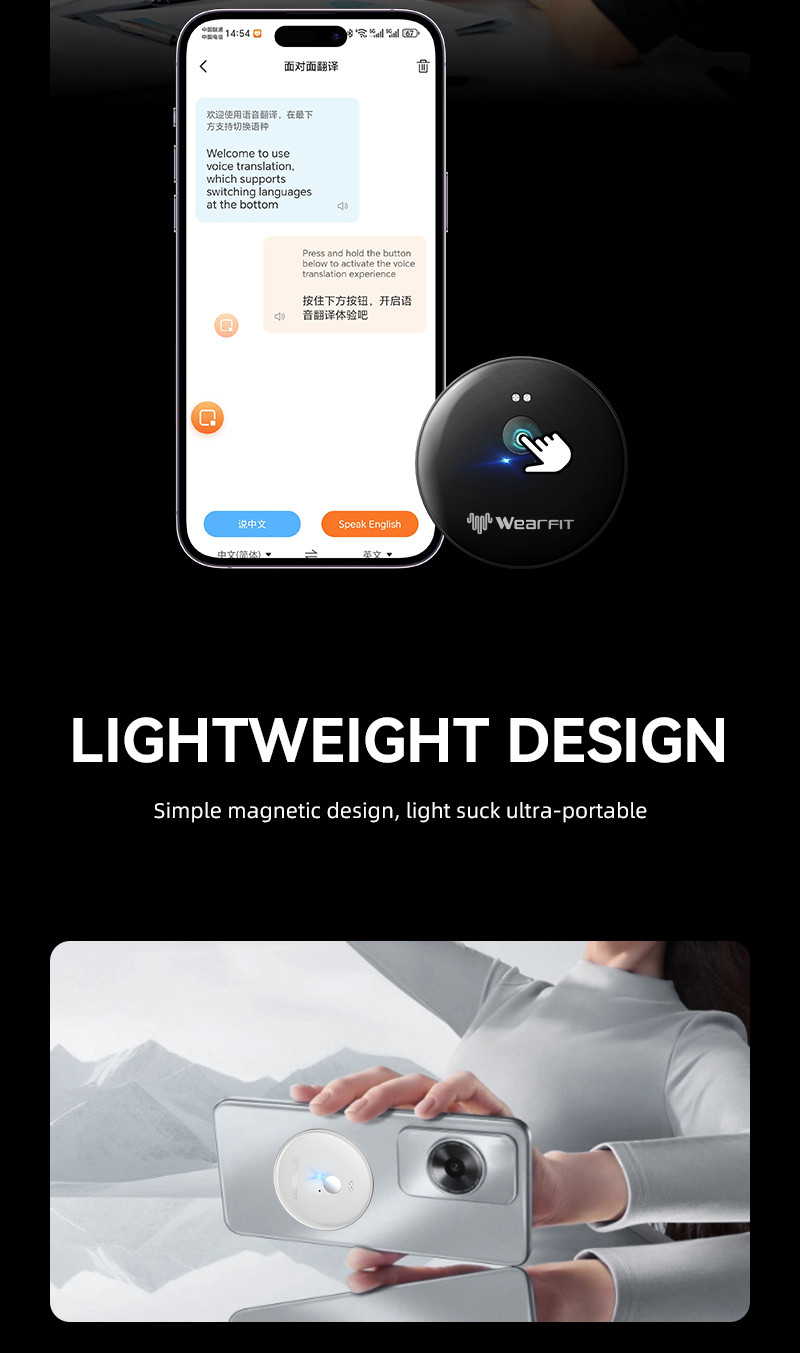 Smart AI Phone Assistant Language Translators Device Two Way Online Offline
