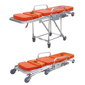 China Aluminium Alloy Chair Type Ambulance Stretcher With Adjustable Back For Emergency Rescue And Rescue In Limited Space on sale