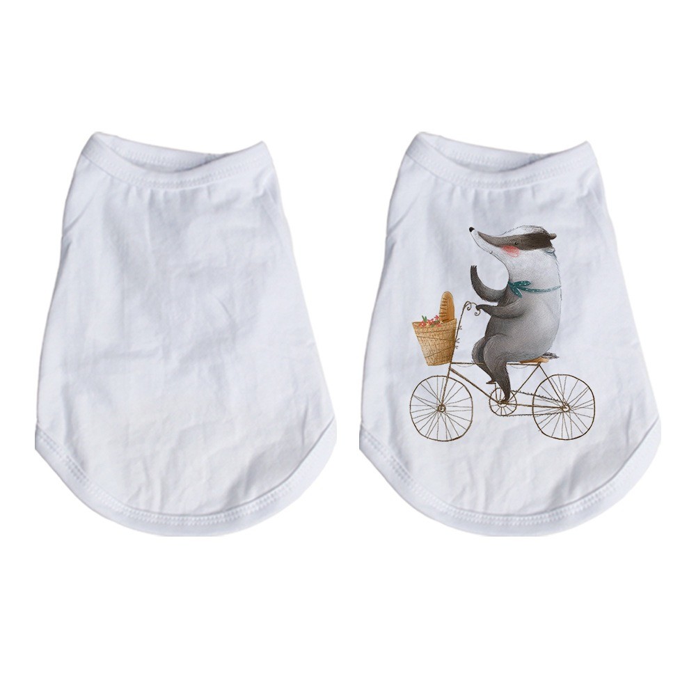White Polyester Sublimation Dog Clothes Customized Blank Dog Shirts For Sublimation