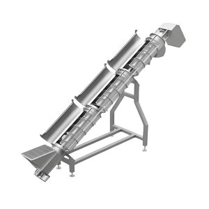 China Custom Stainless Steel Durable Spiral Conveyor For Food Processing And Material Handling With Adjustable Speed on sale