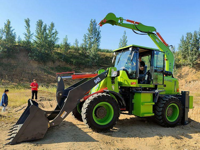 6.5ton Multifunction 4x4 Elite machinery backhoe loader with auger