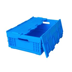  Attached Lid Collapsible Handheld Plastic Containers &amp; Standard Folding Crates, Collapsible Crates, Ergonomi Manufactures