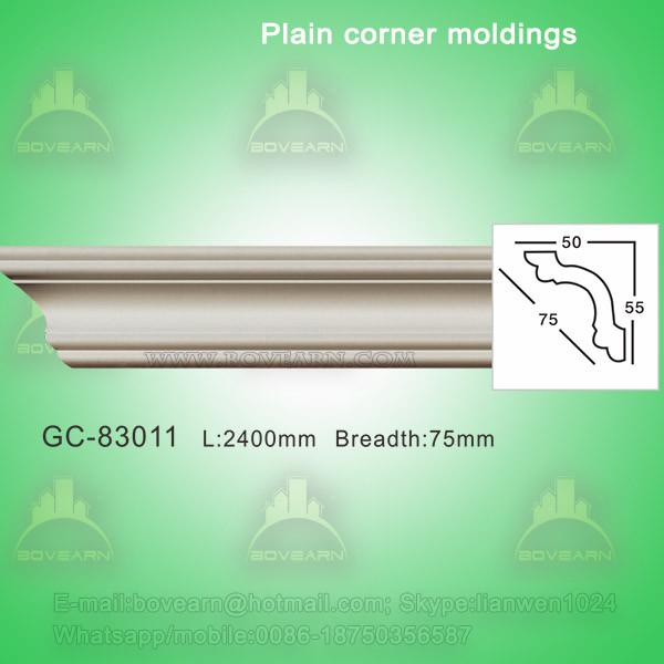 Gypsum Crown Moulding Plain Cornice Moulding For Villa/Hotel/Bungalow Ceiling